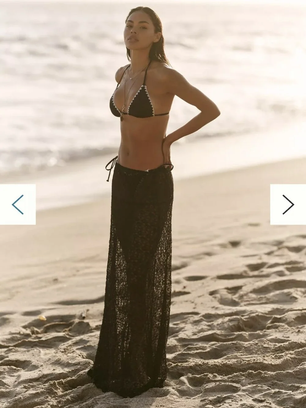 Black Crochet Beach Cover-Up